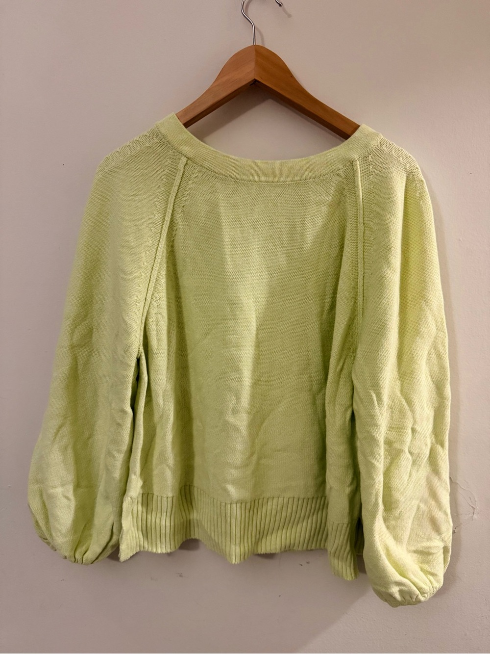 Anthropologie Knit Sweater in lime greens